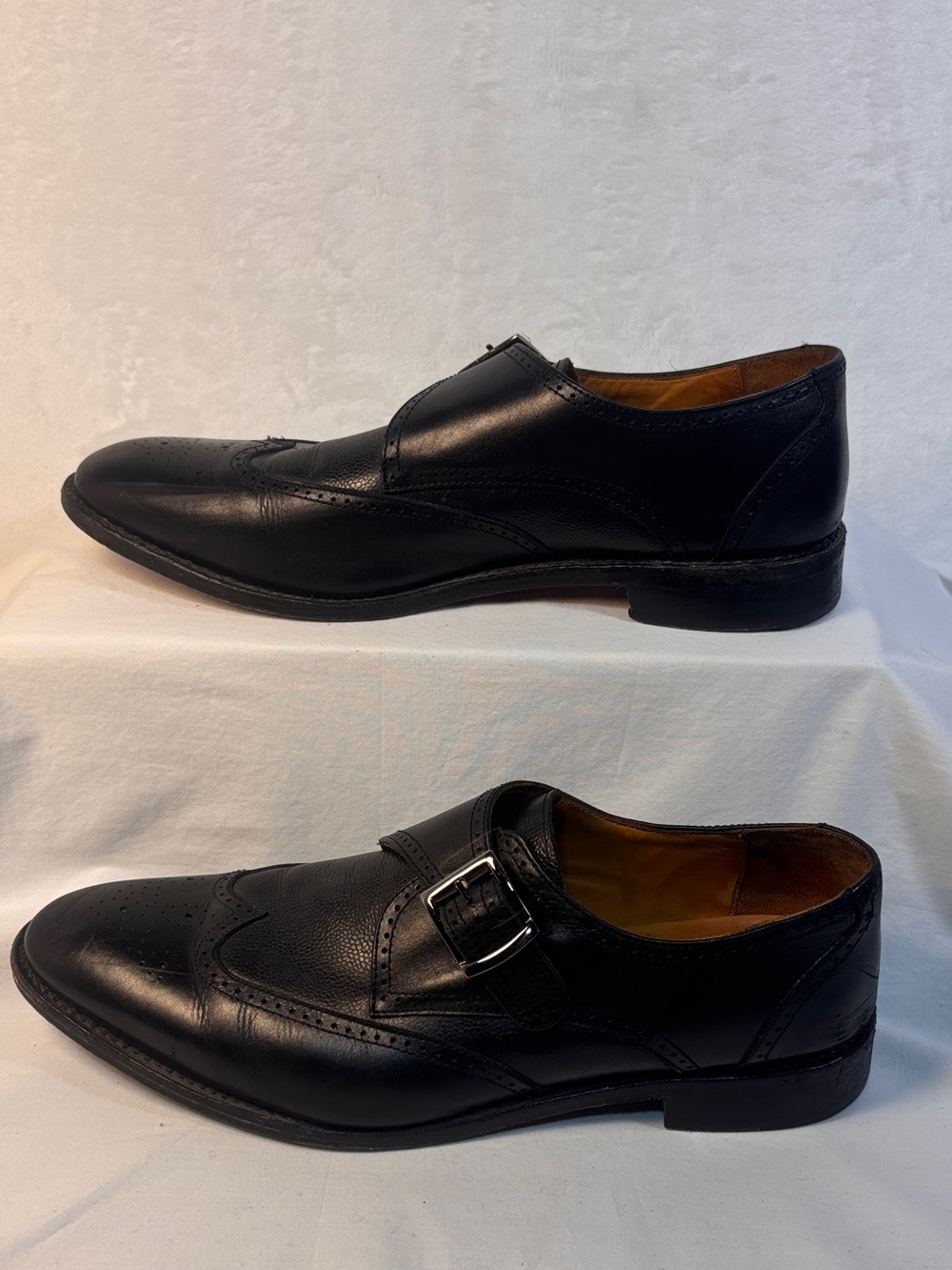 Anthony Veer Roosevelt III Single Monk Strap Wingtip Shoes - Men's Size 13
